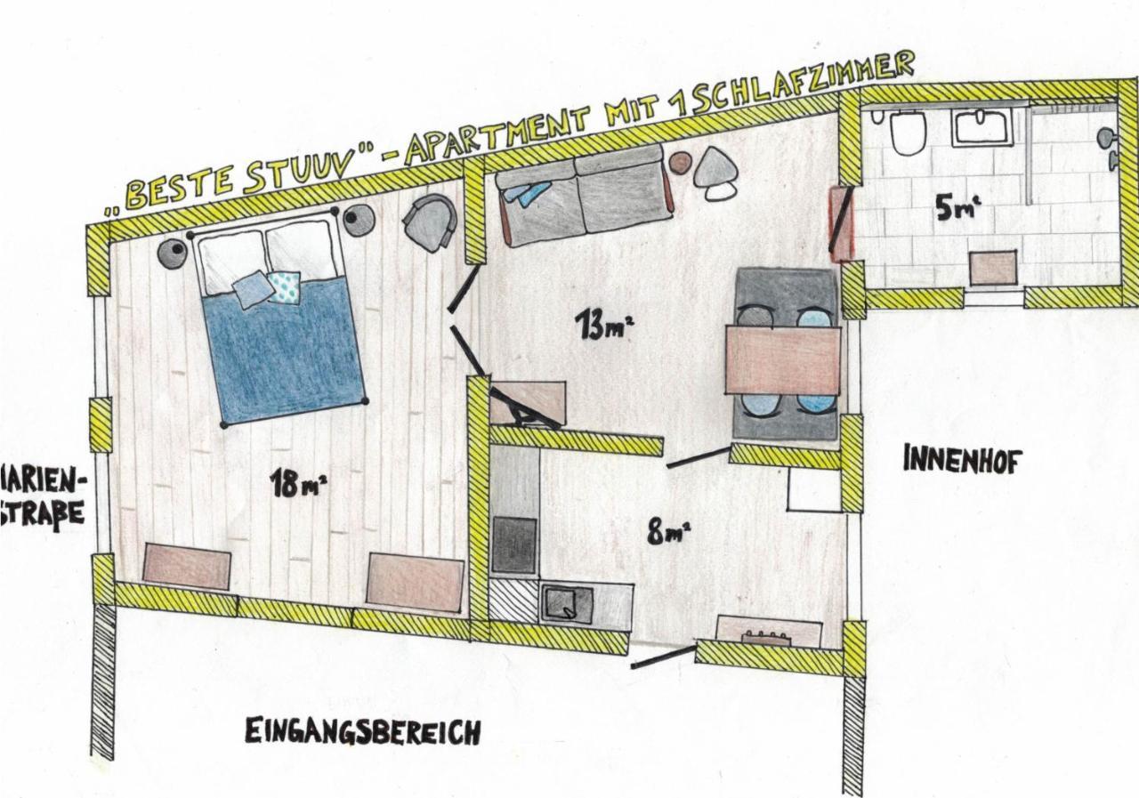 Das Gelbe Haus - Drei Besondere Ferienwohnungen Flensburg Zewnętrze zdjęcie